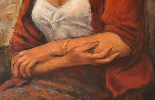 Französische Schule des 20. Jahrhunderts „La bohémienne“ Öl auf Leinwand