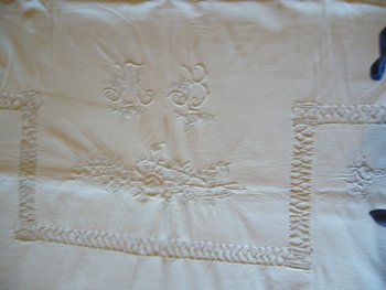 Old embroidered sheet