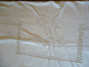 Old embroidered sheet