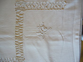 Old embroidered sheet