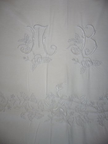 Old embroidered sheet