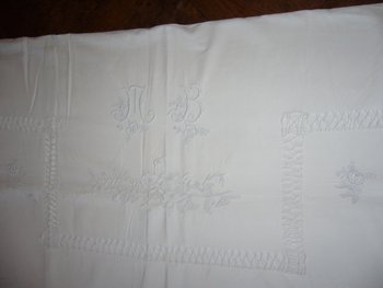 Old embroidered sheet