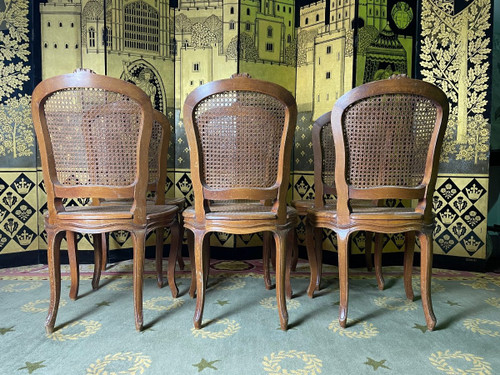 Suite Of 6 Louis XV Style Cane Chairs
