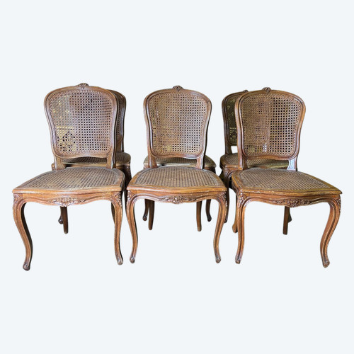 Suite Of 6 Louis XV Style Cane Chairs