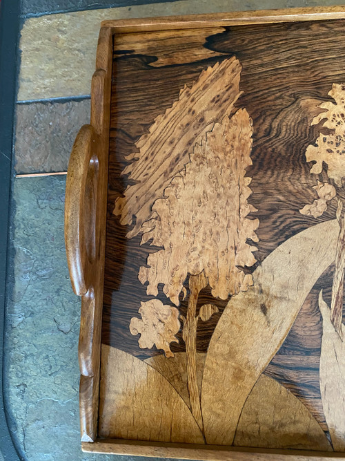 Rectangular marquetry top