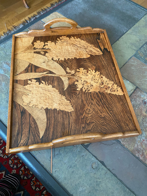 Rectangular marquetry top