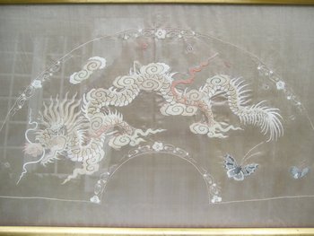 Chinese framed embroidery late 19th century