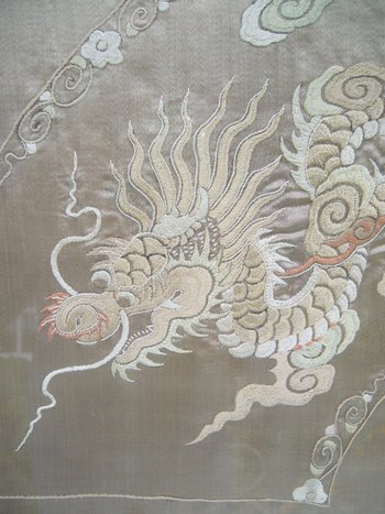 Chinese framed embroidery late 19th century
