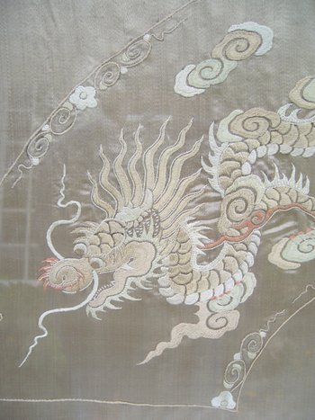 Chinese framed embroidery late 19th century
