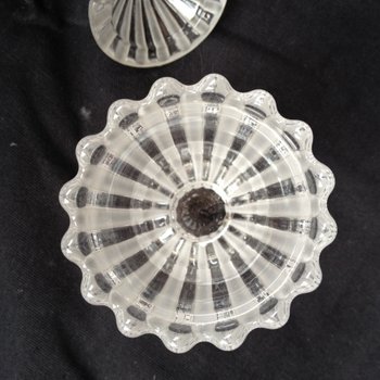 Crystal mustard bowl signed BACCARAT Art Deco