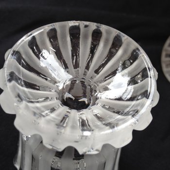 Crystal mustard bowl signed BACCARAT Art Deco