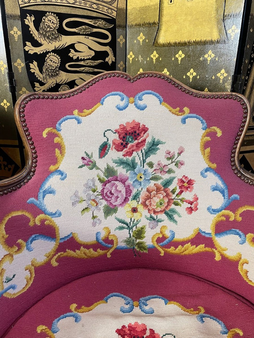 Coppia Di Poltrone Bergère In Stile Luigi XV