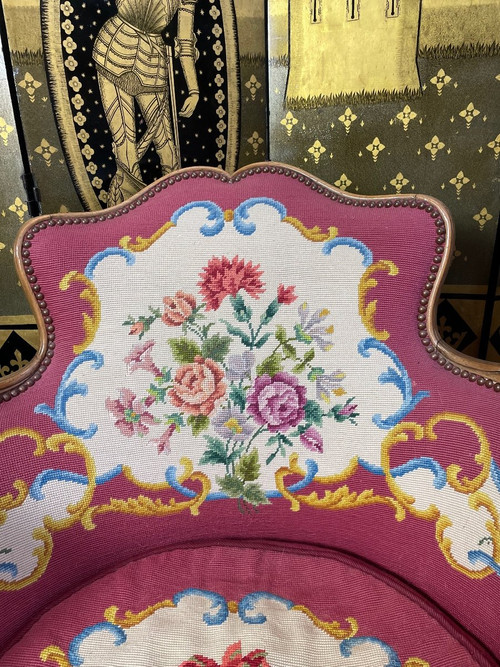 Coppia Di Poltrone Bergère In Stile Luigi XV