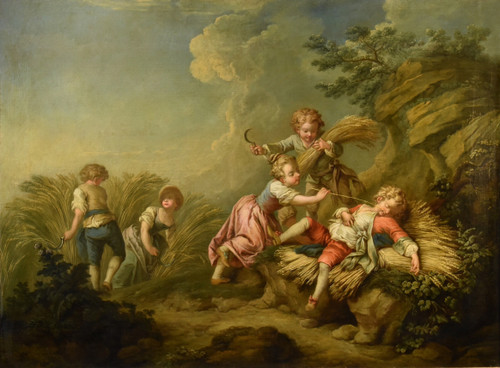 Étienne Jeaurat (Vermenton 1699 – Versailles 1789), Gioco di fanciulli come allegoria dell'estate