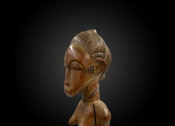 STATUETTE ANTHROPOMORPHE Culture Baoulé, Côte d'Ivoire Première moitié du XXème siècle 