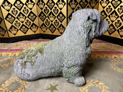Chien En Pierre Reconstitué Signé