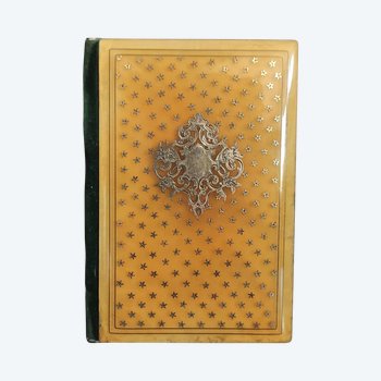 TAHAN  - Carnet de Bal  - marqueterie boulle , écaille de tortue blonde marquetée à la reine