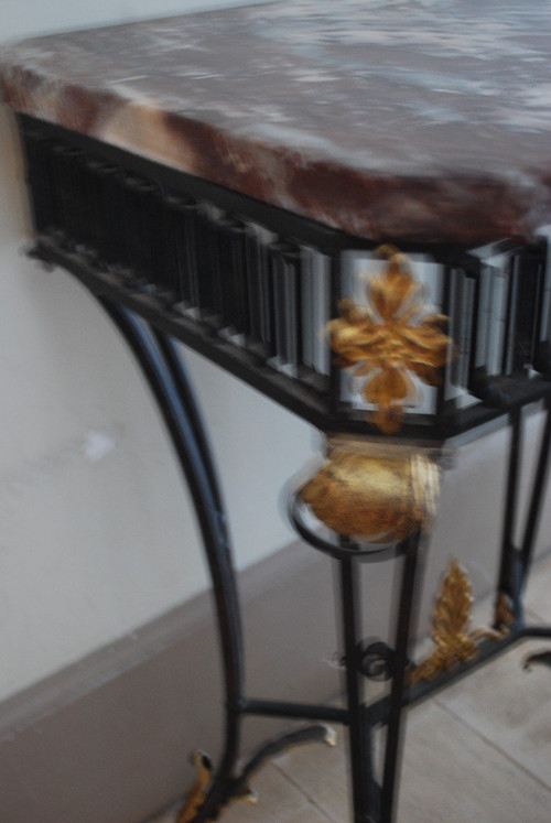 Console d'Applique Ou table de Milieu Fer Forgé Style Louis XVI
