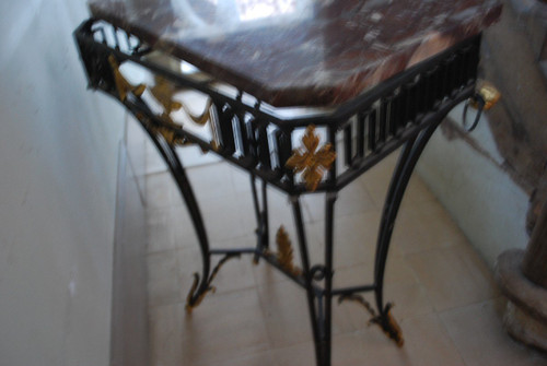 Console d'Applique Ou table de Milieu Fer Forgé Style Louis XVI