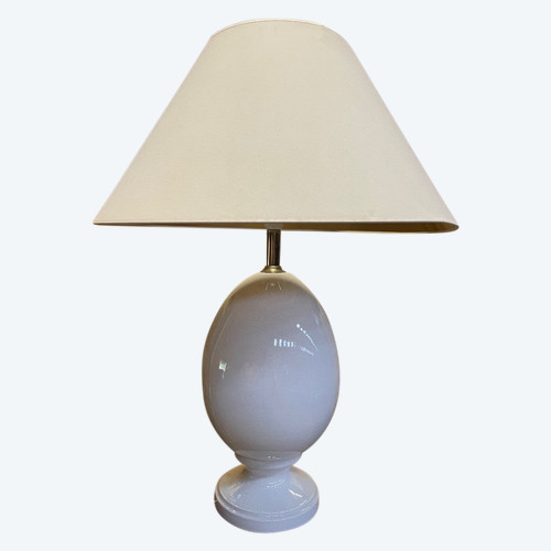 Lampe En Porcelaine Craquelée 1970