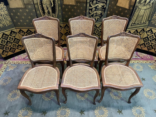 Suite Of 6 Louis XV Style Cane Chairs