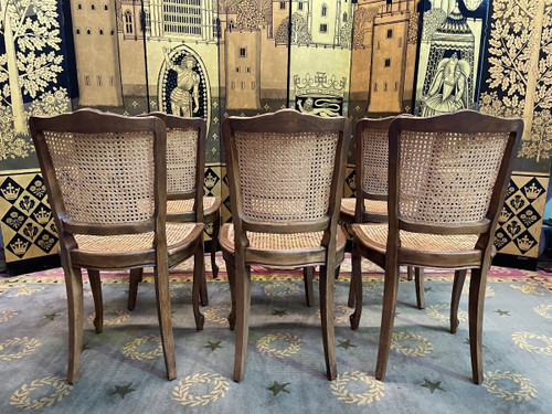 Suite Of 6 Louis XV Style Cane Chairs