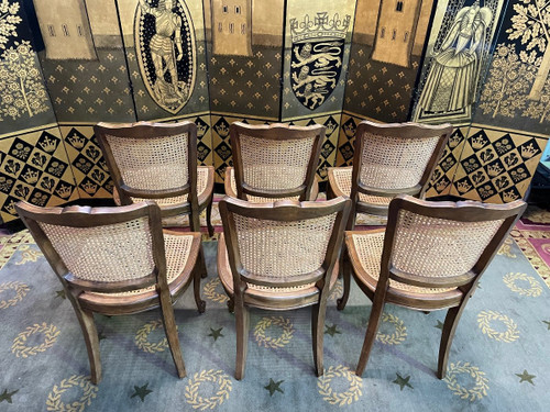 Suite Of 6 Louis XV Style Cane Chairs