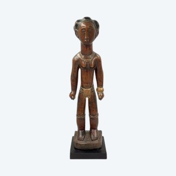 STATUETTE MASCULINE Culture Baoulé, Côte d'Ivoire Première moitié du XXème siècle 