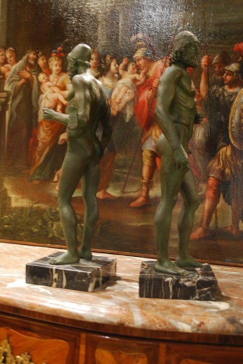 Zwei Große Statuen Griechischer Krieger aus Riace Nach Der Antike
