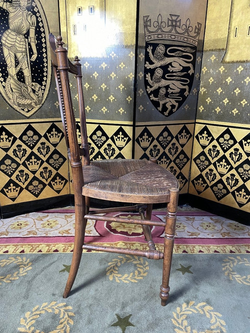 Suite Of 6 Provençal Straw “Lyre” Chairs