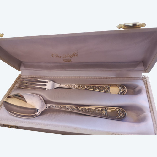 Silver-plated children's cutlery Villeroy design Christofle silverware