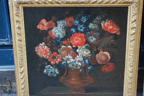 Stillleben mit zwei Blumensträußen, frühes 18. Jahrhundert, Jean Baptiste Dubisson