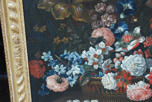 Stillleben mit zwei Blumensträußen, frühes 18. Jahrhundert, Jean Baptiste Dubisson