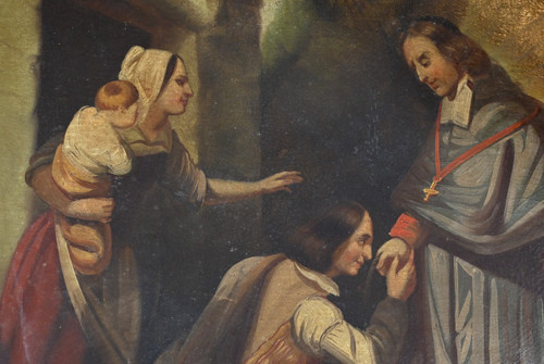 Specchio Trumeau in legno dorato, periodo di restauro - inizio XIX secolo