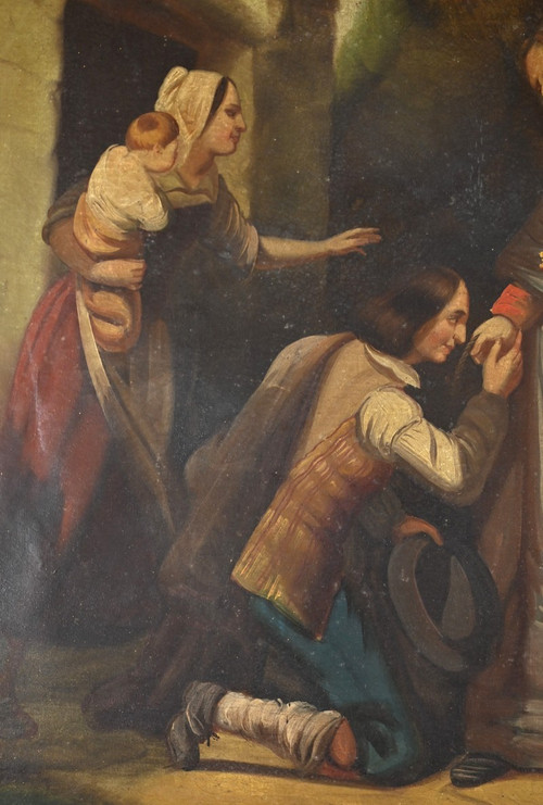 Specchio Trumeau in legno dorato, periodo di restauro - inizio XIX secolo