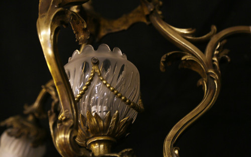 Art Nouveau Bronze Hanging lamp 1900's