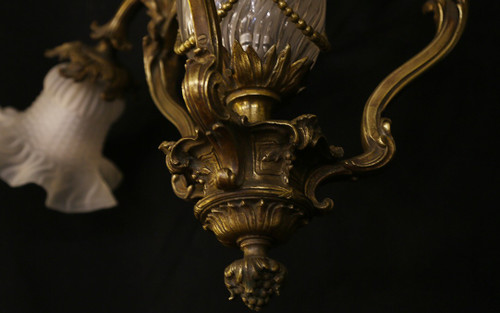 Art Nouveau Bronze Hanging lamp 1900's