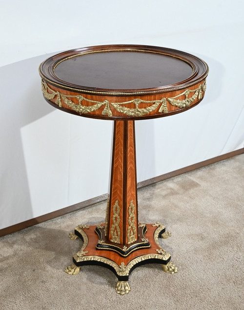 Guéridon en Bois Précieux, style Restauration, époque Napoléon III – Milieu XIXe