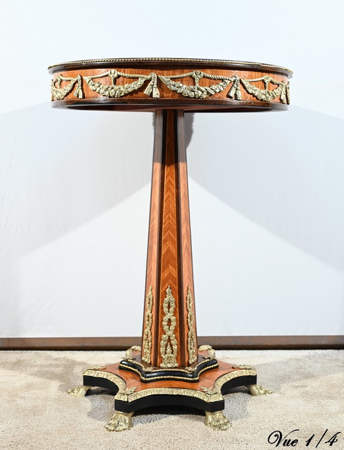 Guéridon en Bois Précieux, style Restauration, époque Napoléon III – Milieu XIXe