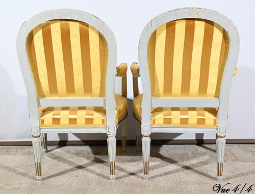 Paire de Fauteuils Cabriolet, style Louis XVI – Fin XIXe