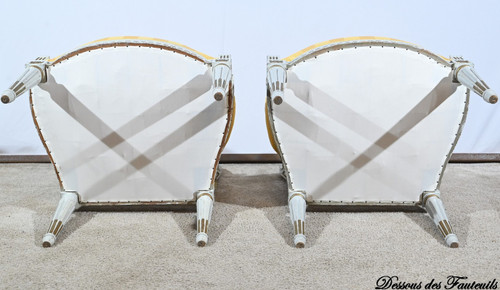 Paire de Fauteuils Cabriolet, style Louis XVI – Fin XIXe