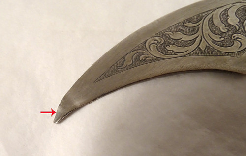 Coltello da carta in argento straniero Testa di felino Chimere in smalto turchese XIX secolo