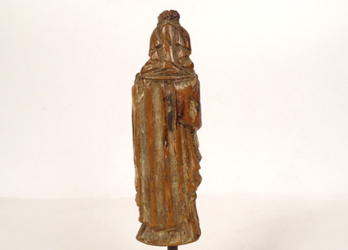 Small Sculpture Virgin and Child Carved Boxwood 17th Century