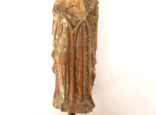 Small Sculpture Virgin and Child Carved Boxwood 17th Century