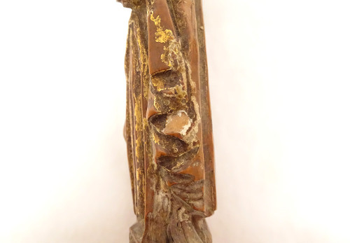 Small Sculpture Virgin and Child Carved Boxwood 17th Century