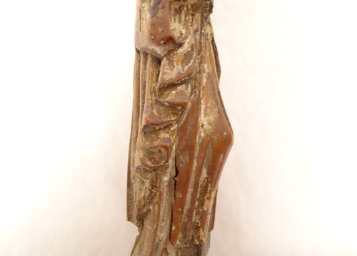 Small Sculpture Virgin and Child Carved Boxwood 17th Century