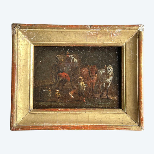 Small Oil On Canvas from the 17th century