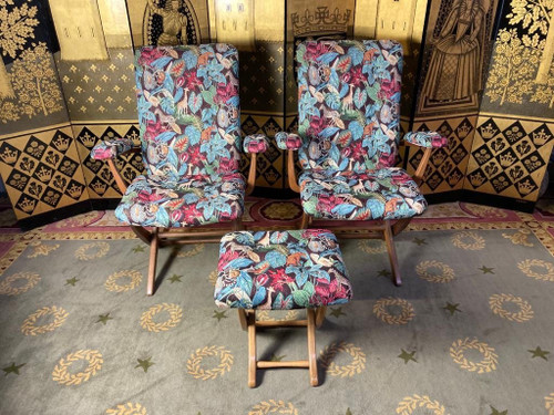 Pair De Fauteuils Style Bateau