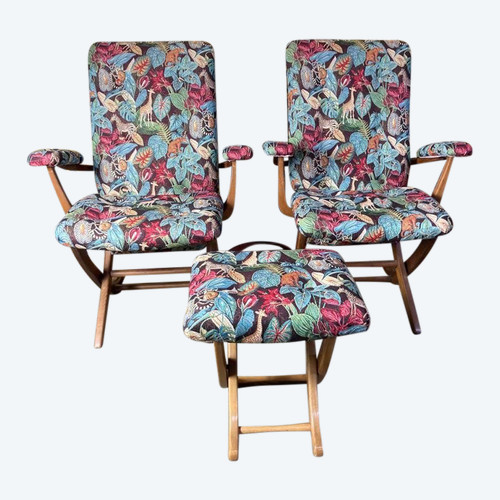 Pair De Fauteuils Style Bateau