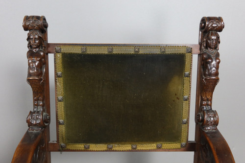 Pair of Renaissance-style armchairs